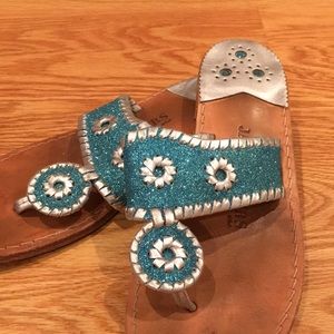 Blue Glitter Jack Rogers